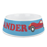 Race Car Plastic Dog Bowl - Medium (Personalized)