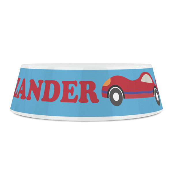 Race Car Plastic Pet Bowls - Small - FRONT