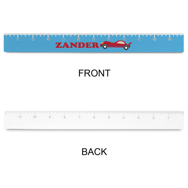 Race Car Plastic Ruler - 12" - APPROVAL