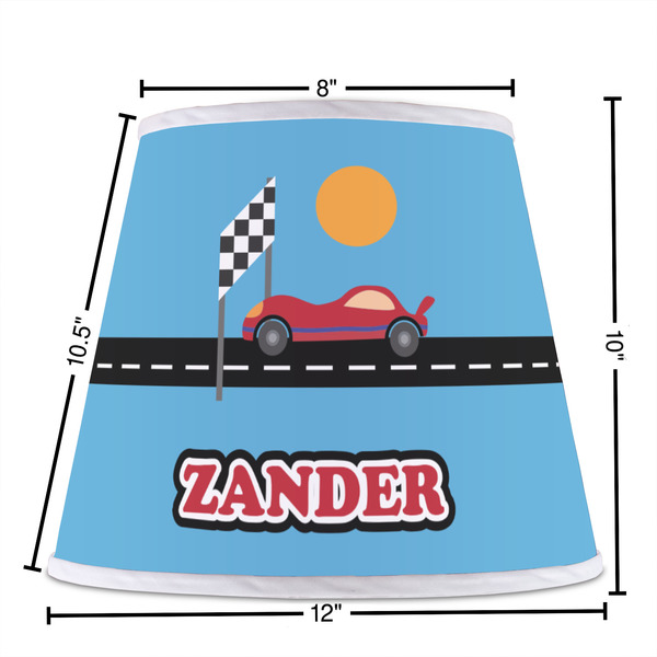 Race Car Poly Film Empire Lampshade - Dimensions