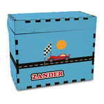 Race Car Wood Recipe Box - Full Color Print (Personalized)