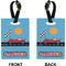 Race Car Rectangle Luggage Tag (Front + Back)