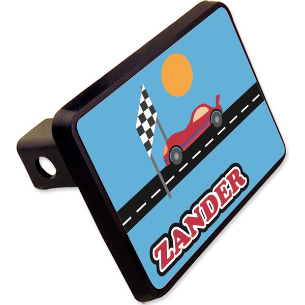 Custom Race Car Rectangular Trailer Hitch Cover - 2" (Personalized)