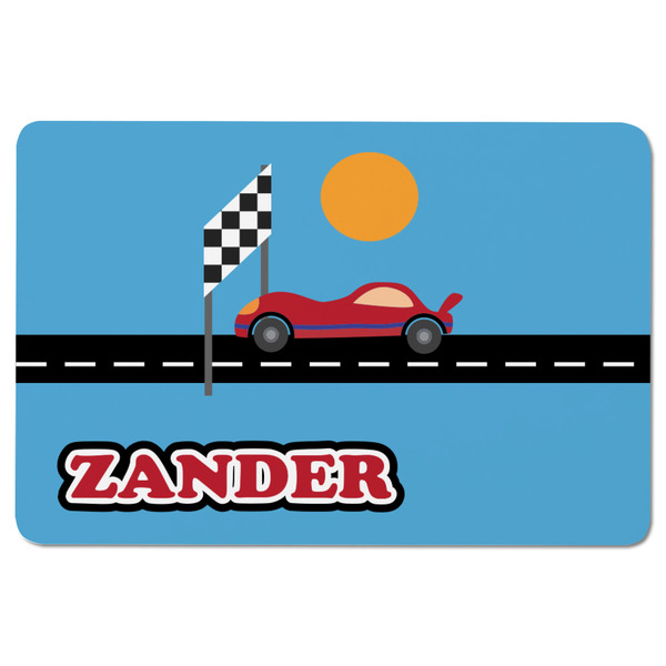 Race Car Rectangular Fridge Magnet - FRONT
