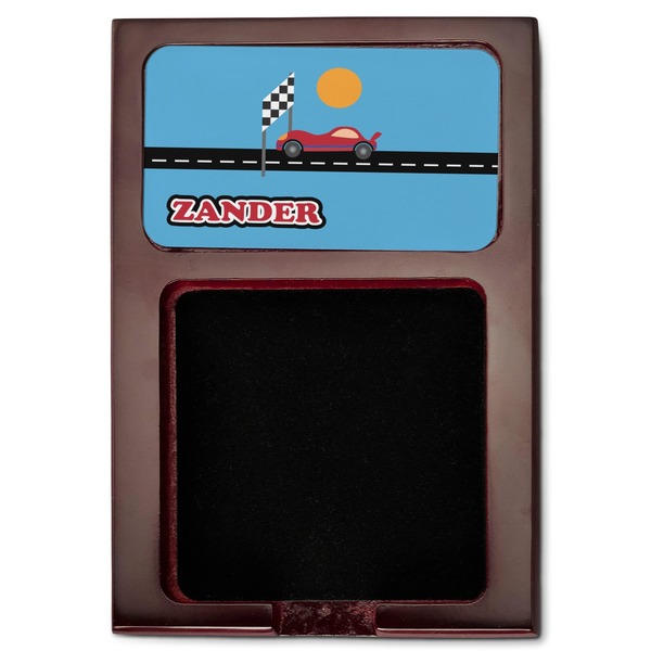Race Car Red Mahogany Sticky Note Holder - Flat
