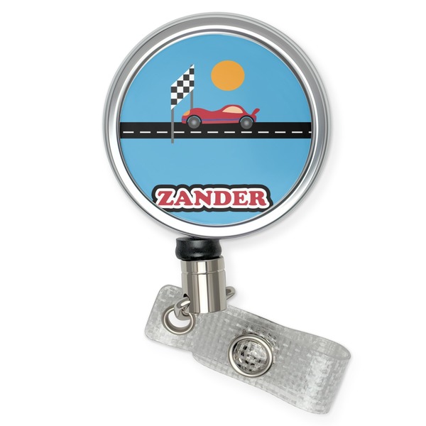 Custom Race Car Retractable Badge Reel (Personalized)