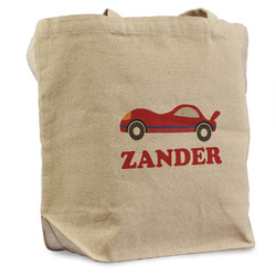 Race Car Reusable Cotton Grocery Bag (Personalized)