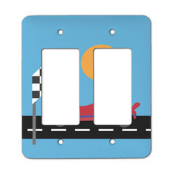 Race Car Rocker Style Light Switch Cover - Two Switch