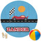 Race Car Round Beach Towel (Personalized)