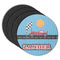 Race Car Round Rubber Backed Coasters - Set of 4 (Personalized)