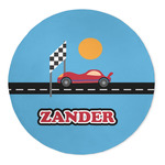 Race Car 5' Round Indoor Area Rug (Personalized)