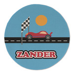 Race Car Round Linen Placemat (Personalized)
