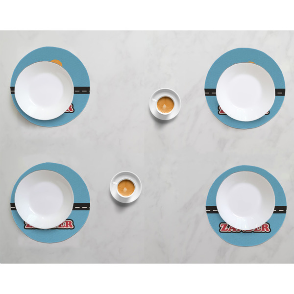 Race Car Round Linen Placemats - LIFESTYLE (set of 4)