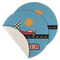 Race Car Round Linen Placemat - Single Sided - Set of 4 (Personalized)
