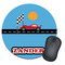 Race Car Round Mouse Pad (Personalized)