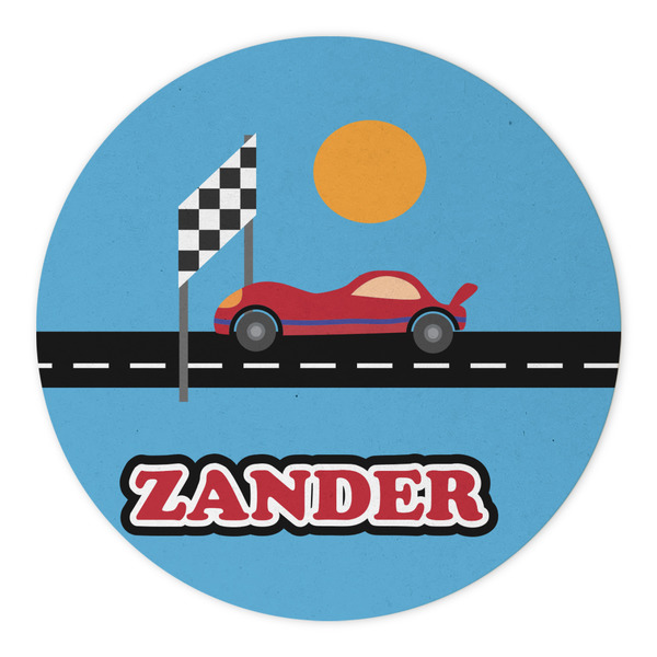Race Car Round Paper Coaster - Approval