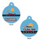 Race Car Round Pet Tag - Front & Back
