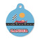 Race Car Round Pet ID Tag - Small (Personalized)