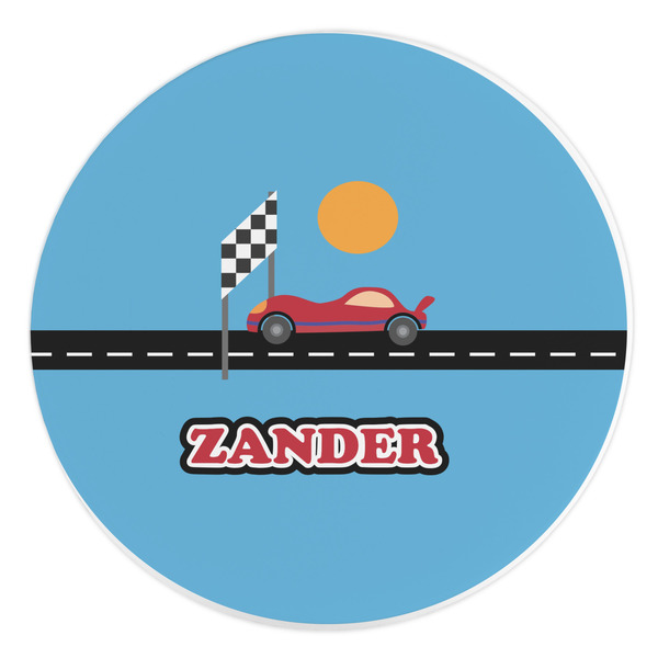 Custom Race Car Round Stone Trivet (Personalized)