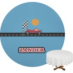 Race Car Round Tablecloth (Personalized)