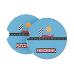 Race Car Sandstone Car Coasters (Personalized)