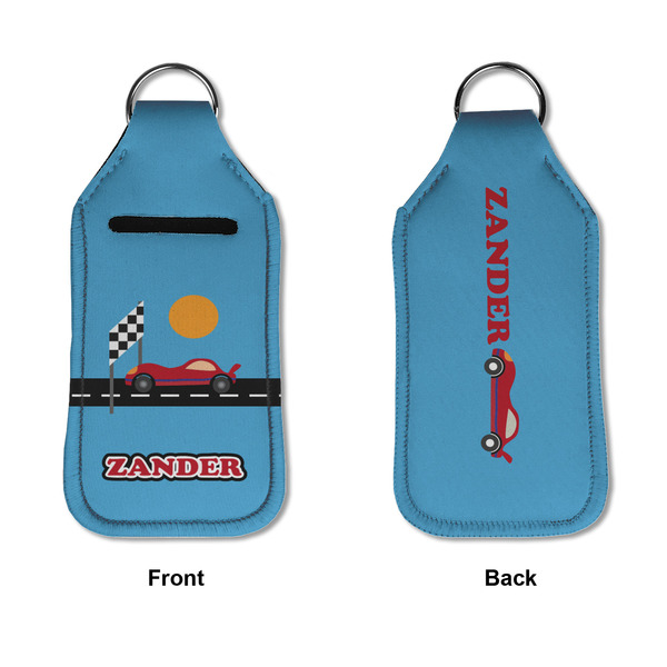 Race Car Sanitizer Holder Keychain - Large APPROVAL (Flat)