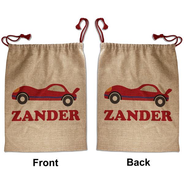 Custom Race Car Santa Sack - Front & Back (Personalized)