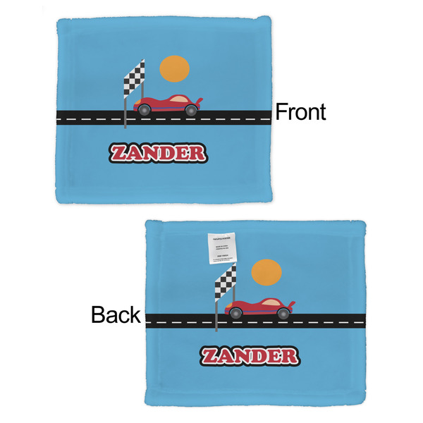 Race Car Security Blanket - Front & Back View