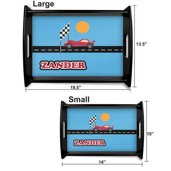 Race Car Serving Tray Black Sizes