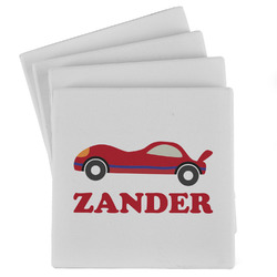 Race Car Absorbent Stone Coasters - Set of 4 (Personalized)