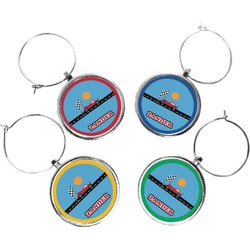Race Car Wine Charms (Set of 4) (Personalized)