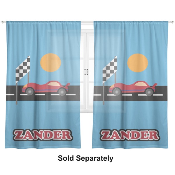 Race Car Sheer Curtains