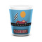 Race Car Ceramic Shot Glass - 1.5 oz - White - Set of 4 (Personalized)
