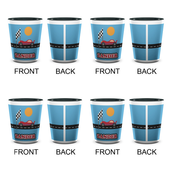 Race Car Shot Glassess - Two Tone - Set of 4 - APPROVAL