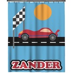 Race Car Extra Long Shower Curtain - 70"x84" (Personalized)