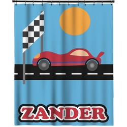 Race Car Extra Long Shower Curtain - 70"x84" (Personalized)