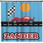 Race Car Shower Curtain - Custom Size (Personalized)