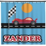 Race Car Shower Curtain - Custom Size (Personalized)