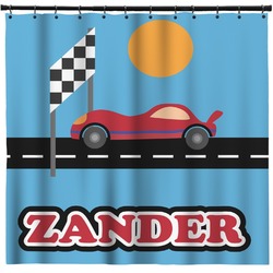Race Car Shower Curtain - Custom Size (Personalized)