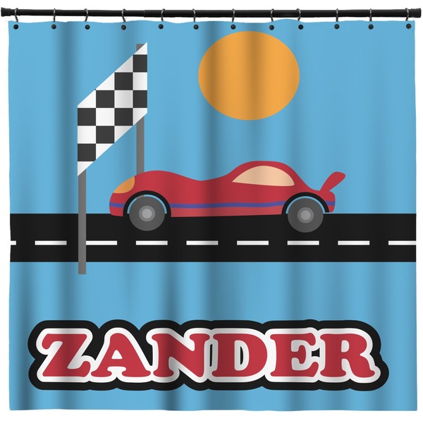 Custom Race Car Shower Curtain - Custom Size (Personalized)
