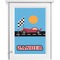 Race Car Single White Cabinet Decal