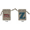 Race Car Small Burlap Gift Bag - Front and Back