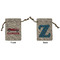 Race Car Small Burlap Gift Bag - Front & Back (Personalized)
