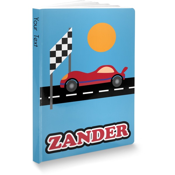 Custom Race Car Softbound Notebook - 5.75" x 8" (Personalized)