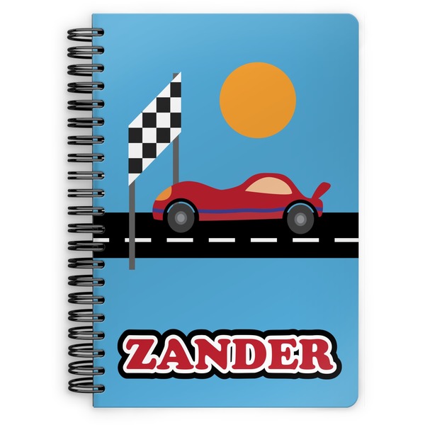 Custom Race Car Spiral Notebook (Personalized)
