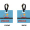 Race Car Square Luggage Tag (Front + Back)