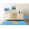 Race Car Square Wall Decal Wooden Desk
