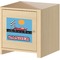 Race Car Square Wall Decal on Wooden Cabinet