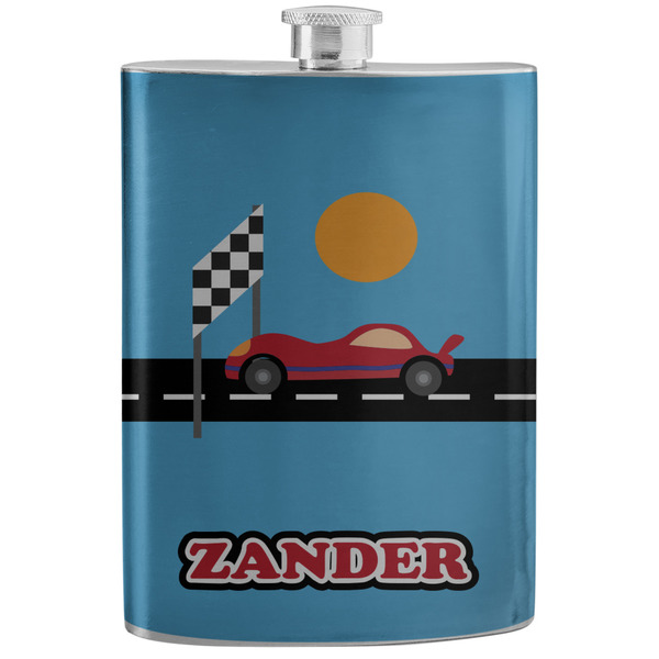 Custom Race Car Stainless Steel Flask w/ Name or Text