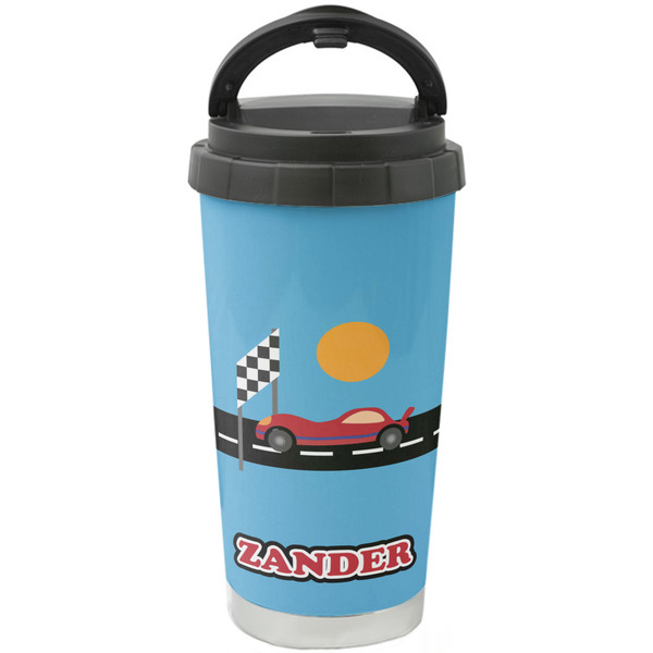 Custom Race Car Stainless Steel Coffee Tumbler (Personalized)